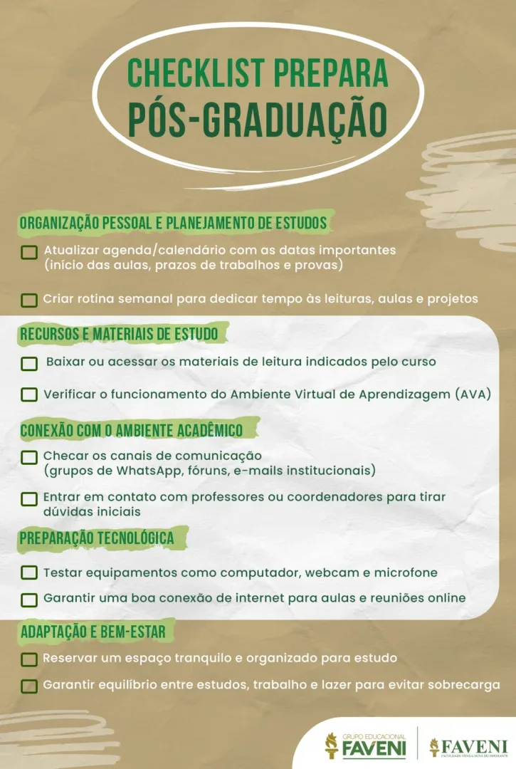 CHECKLIST Pós EaD 