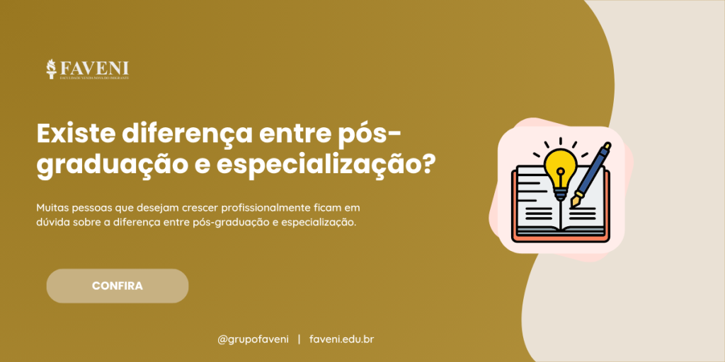 Existe diferença entre pós-graduação e especialização