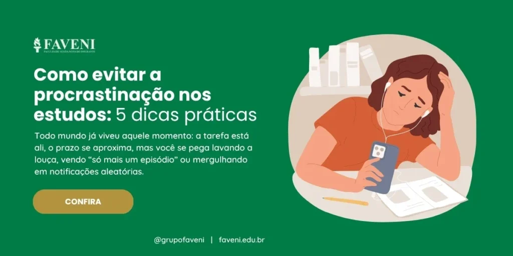 5 dicas de como não procrastinar nos estudos