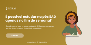 É possível estudar na pós EAD apenas no fim de semana
